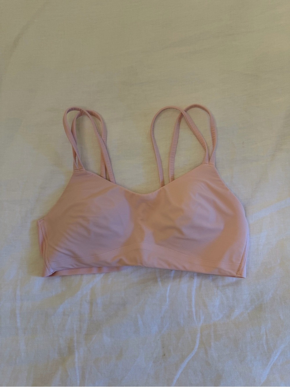lululemon athletica Double-Strap Sports Bra — Pale Pink